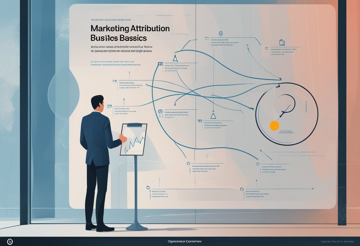 An operations leader examines a connected customer journey map showing how multiple marketing touchpoints contribute to a purchase.